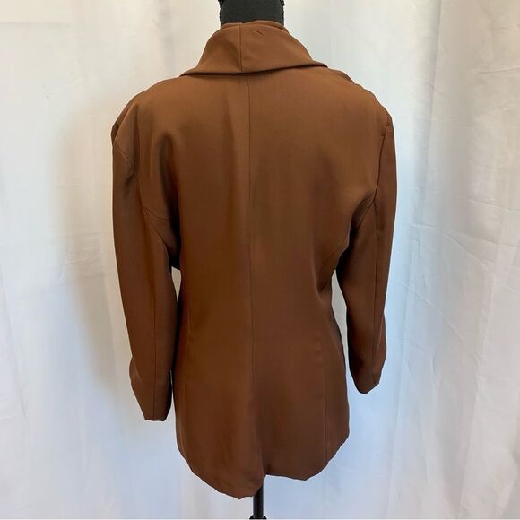 Vintage XXVI rust brown draped shawl collar blazer jacket - Picture 4 of 11